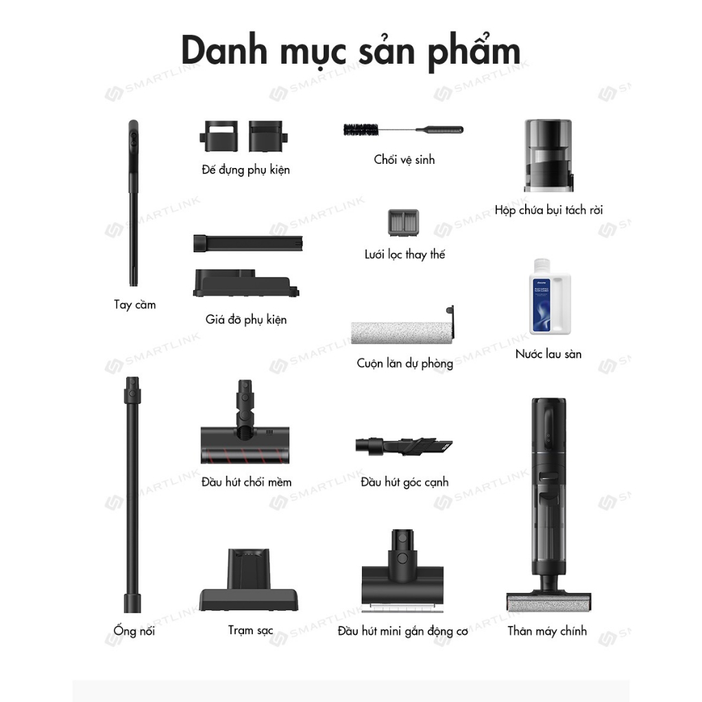 Máy Lau Sàn + Hút Bụi Dreame H12 Dual