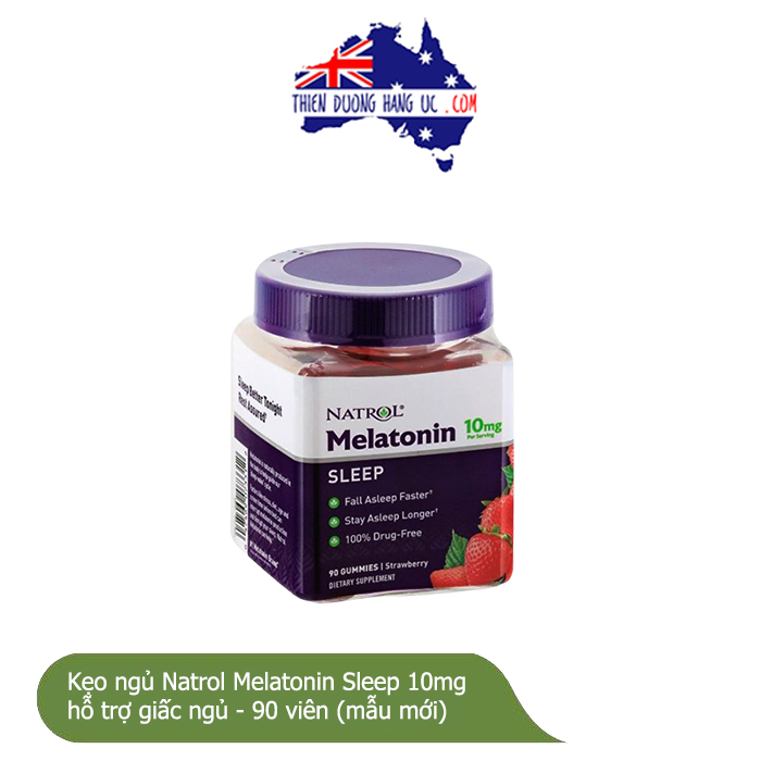 Melatonin Gummies Natrol 10mg - Kẹo dẻo hỗ trợ giấc ngủ - 90 viên