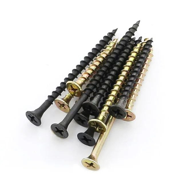 VÍT GỖ ĐẦU BẰNG 4 LY ĐỦ SIZE VÀNG/ VÍT REN THƯA 4mm 7 màu/ Vít ren gỗ 4