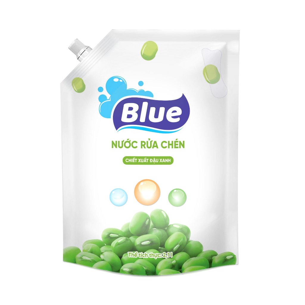 Nước Rửa Chén Blue Hàn Quốc 2.1L - Hương Đậu Xanh, Hương Gạo - Triết Xuất Thiên Nhiên - An toàn Sạch Sẽ