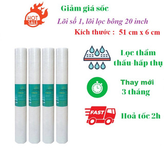 Lõi lọc thô công nghiệp, lõi lọc nước đầu nguồn, lõi lọc 20"