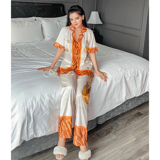 bộ pijama lụa  xước cao cấp Quảng Châu DONAN