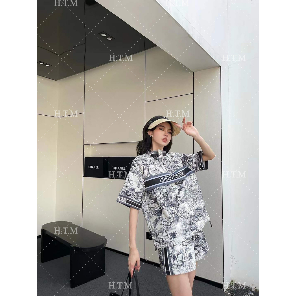 Set Di Or hoạ tiết cộc tay