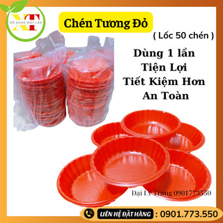 Lốc 100 Chén đựng tương đỏ , đựng muối , đựng nước sốt