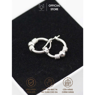 Khuyên Tai Bạc Ta CaoBac Silver Cho Nam Nữ Unisex Tròn Bi Vặn Thừng