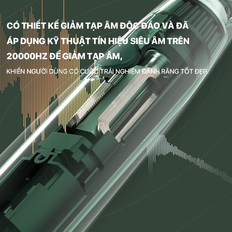 Bàn chải đánh răng điện Oclean Air 2- Âm thanh siêu êm , hai chế độ ,sạc nhanh, chống nước IPX7