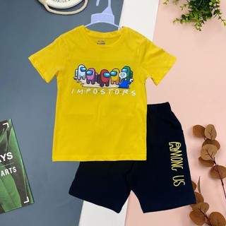 Bộ ngắn tay bé trai cotton xuất dư in hình Litibaby Size cho bé 20-55kg