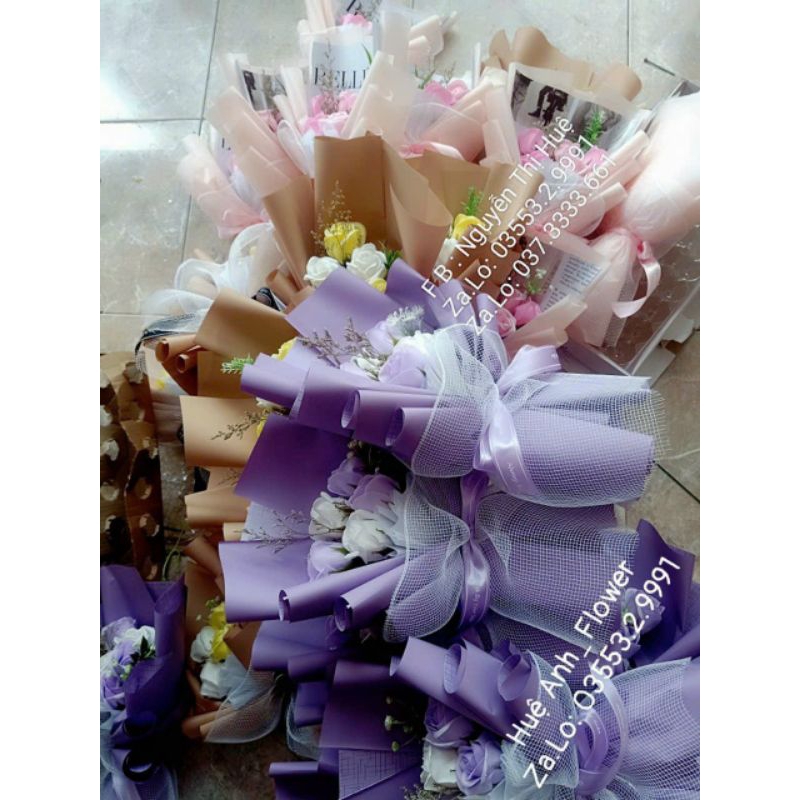 BÓ 5 BÔNG SÁP + TÚI THIỆP SIÊU XINH