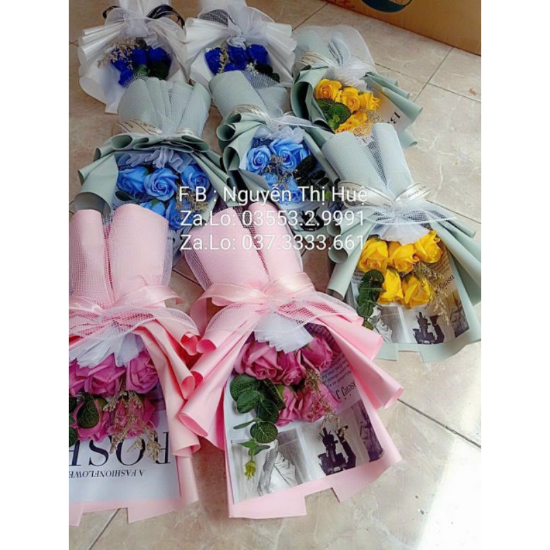 BÓ 5 BÔNG SÁP + TÚI THIỆP SIÊU XINH