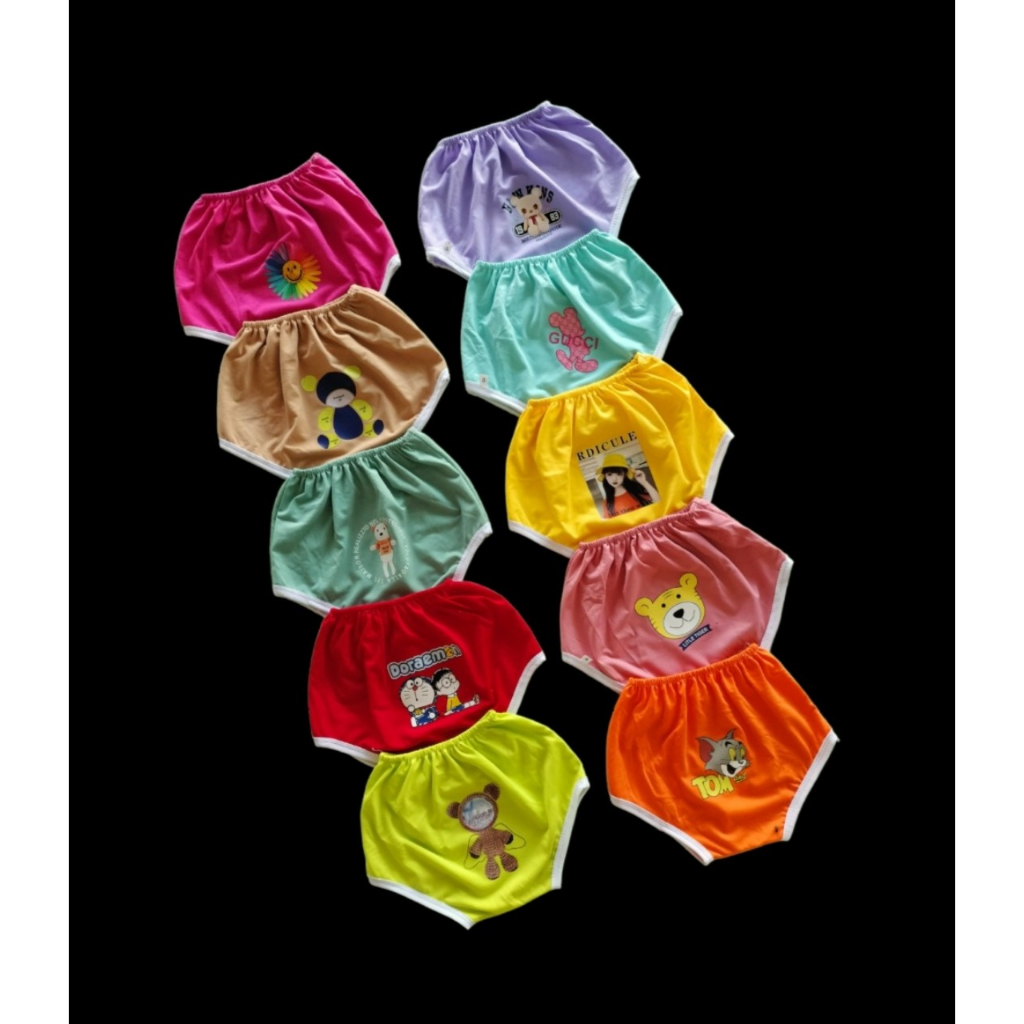 Set 10 quần chip màu cute cho bé trai, bé gái