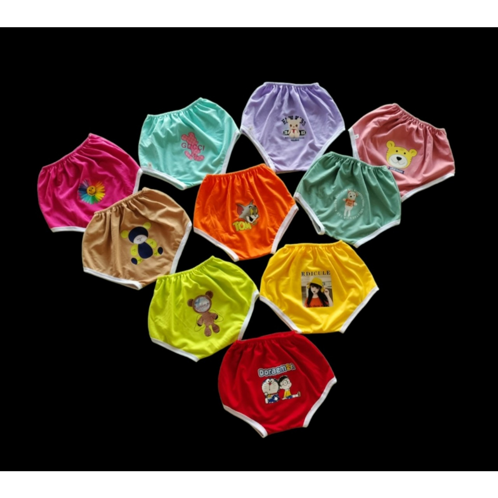 Set 10 quần chip màu cute cho bé trai, bé gái