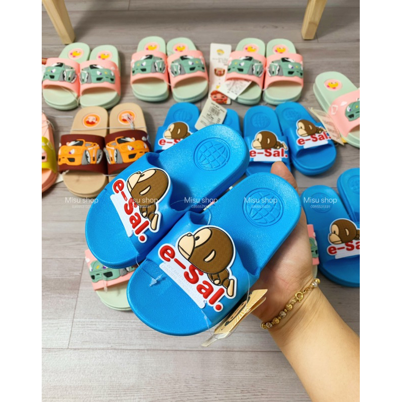 Dép lê bé trai chống trượt siêu nhẹ hàng cao cấp size 14cm