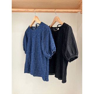 Áo jeans mềm tay bồng thiết kế Ma Vie