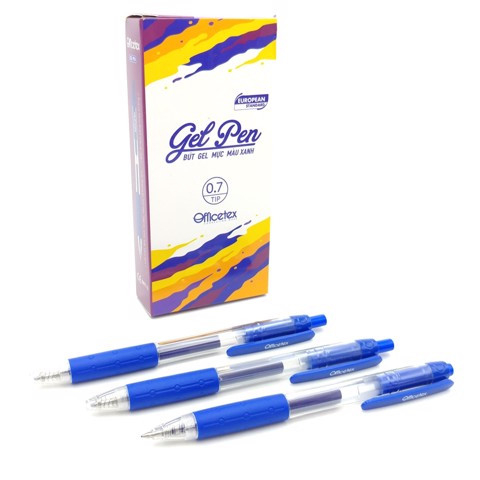 Bút gel Officetex OT-GP001BU ngòi 0.7mm - Mực xanh