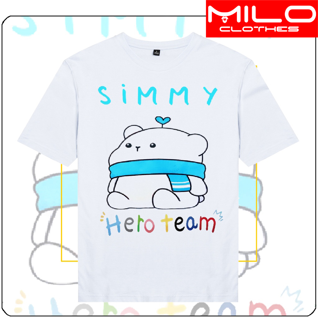 BST ÁO THUN Hero Team simmy vịt siro phong UNISEX PHÔNG TRẮNG TAY NGẮN CÓ SIZE TRẺ EM