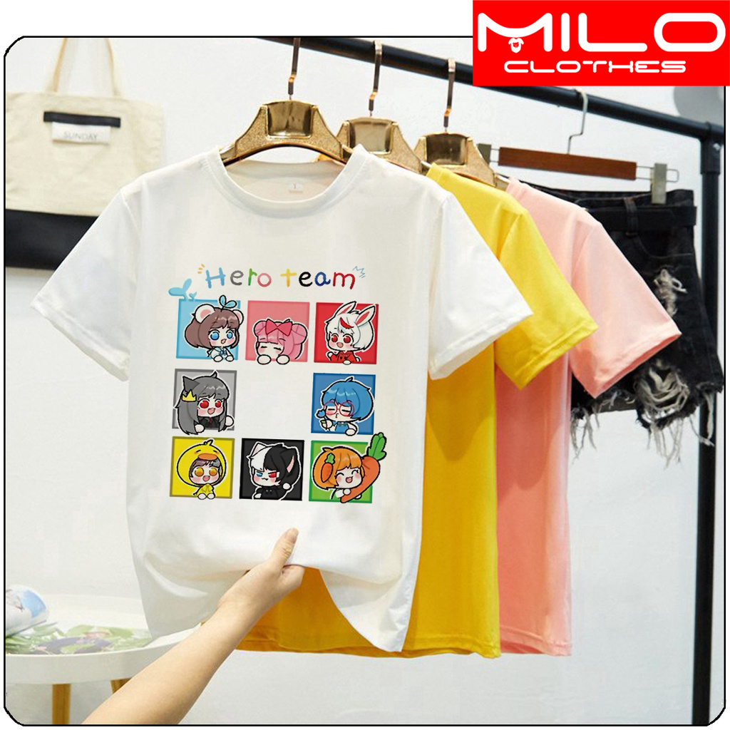 BST ÁO THUN Hero Team simmy vịt siro phong UNISEX PHÔNG TRẮNG TAY NGẮN CÓ SIZE TRẺ EM