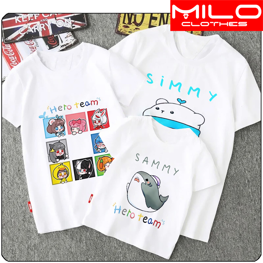 BST ÁO THUN Hero Team simmy vịt siro phong UNISEX PHÔNG TRẮNG TAY NGẮN CÓ SIZE TRẺ EM