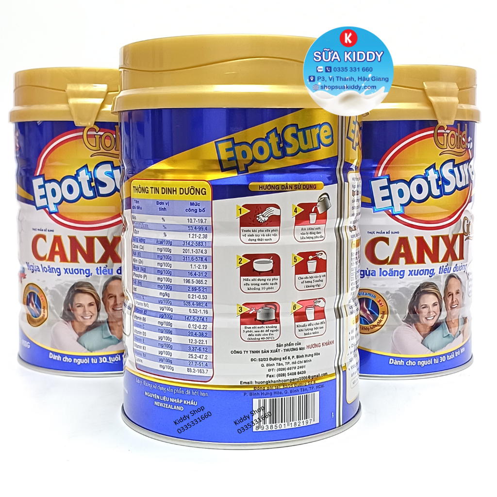 Sữa Canxi Epot Canxi 900g phòng ngừa loãng xương, tiểu đường, thoái hóa khớp