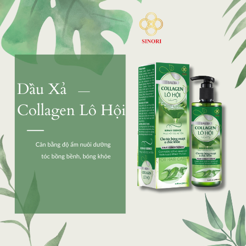 Dầu xả collagen lô hội Sinori giúp cung cấp dưỡng chất và bổ sung độ ẩm cho tóc 200ml