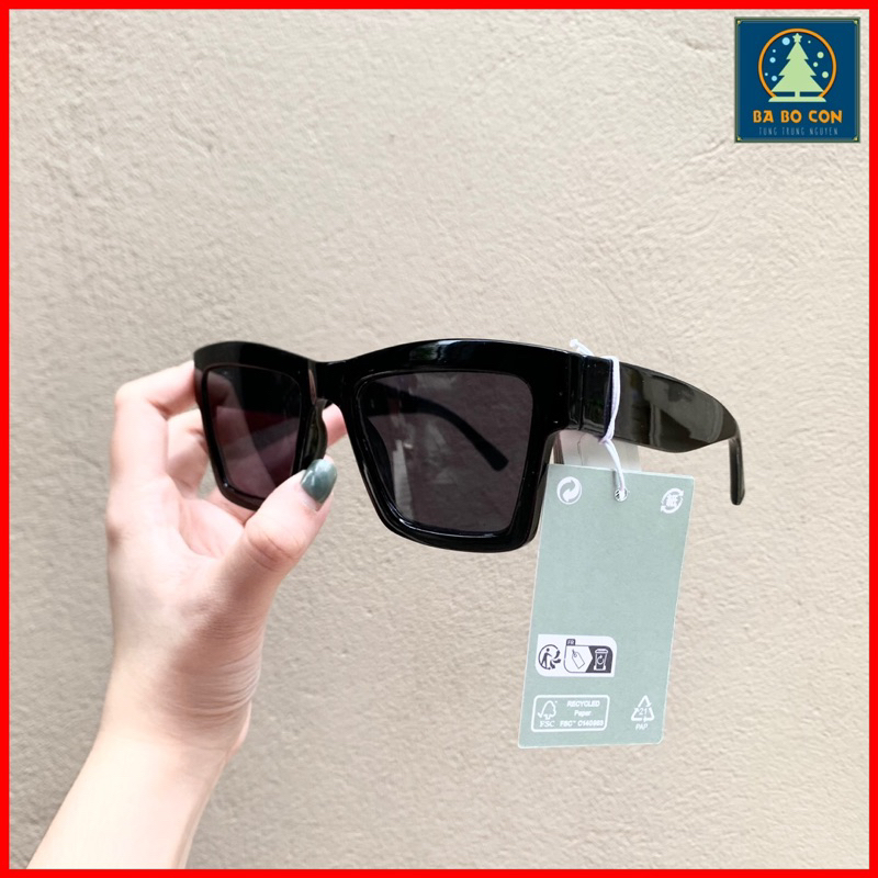 Kính HM UK gọng vuông đen tuyệt đẹp, dáng nam nữ đều đeo đẹp, có đầy đủ bill mua hàng