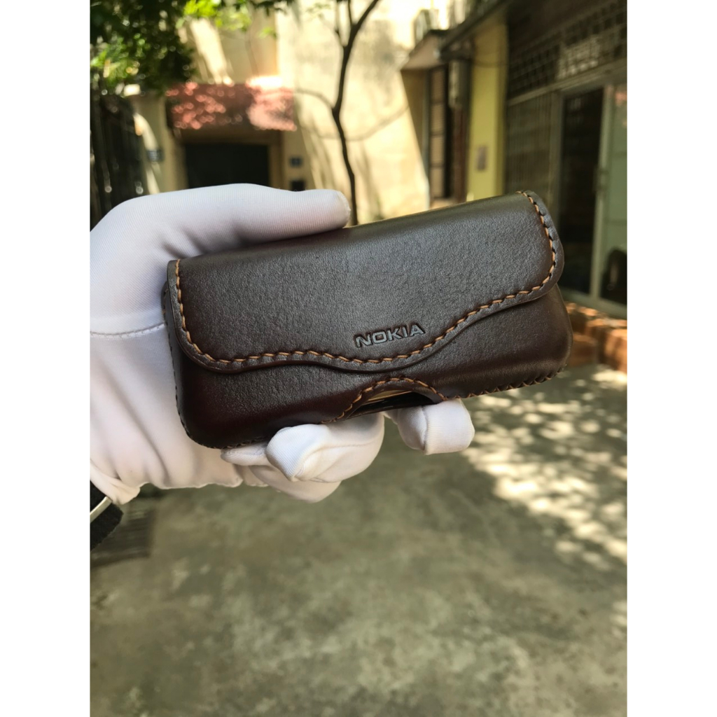 Bao da ngang, Bao da bò đeo thắt lưng cho điện thoại Nokia 8800 - Bảo hành 12 tháng