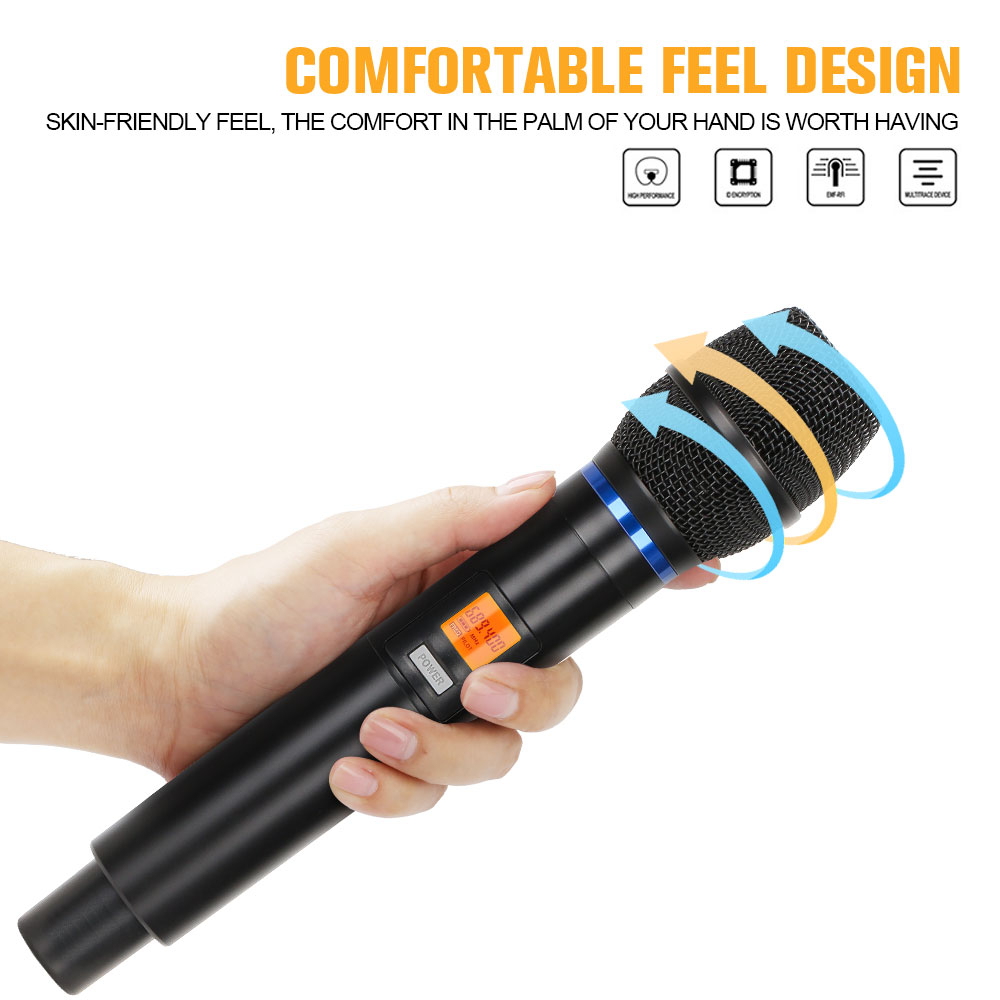 Micro Không Dây  VM500, Tính Năng Cảm Biến Tự Ngắt, Sóng UHF Siêu Cao Bắt Âm Cực Tốt, Đảm Bảo Tiết Kiệm Pin