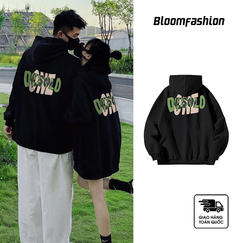 Áo hoodie nam nữ cặp đôi mùa thu và mùa đông dày có mũ trùm đầu oversize