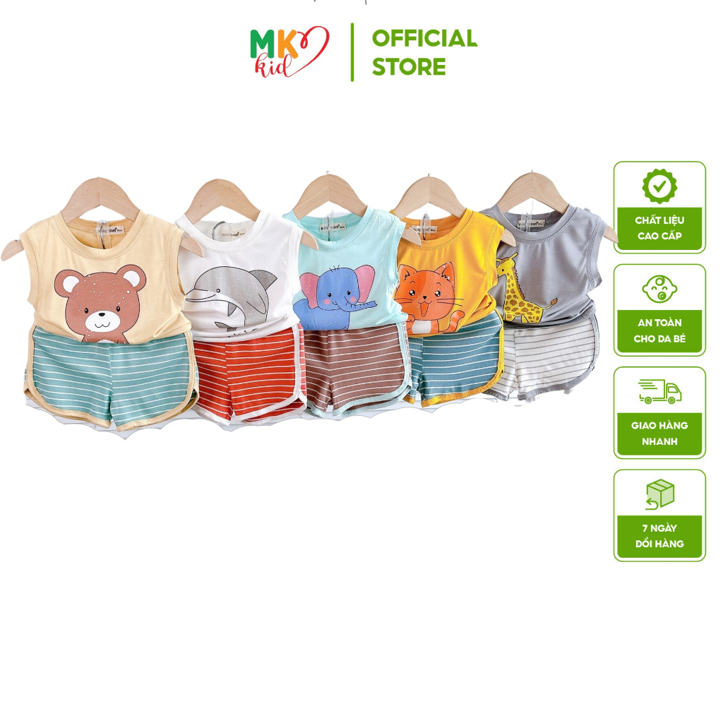 Bộ 3 Lỗ Gấu Nâu Cho Bé Trai Và Bé Gái, Chất Thun Lạnh Cao Cấp Siêu Mềm Mịn Mát