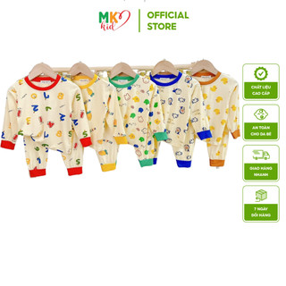 Bộ Thu Đông Dài Tay Minky Mom Cho Bé 7-27KG, Quần Áo Trẻ Em Thun Lạnh Họa Tiết Hoạt Hình Dễ Thương