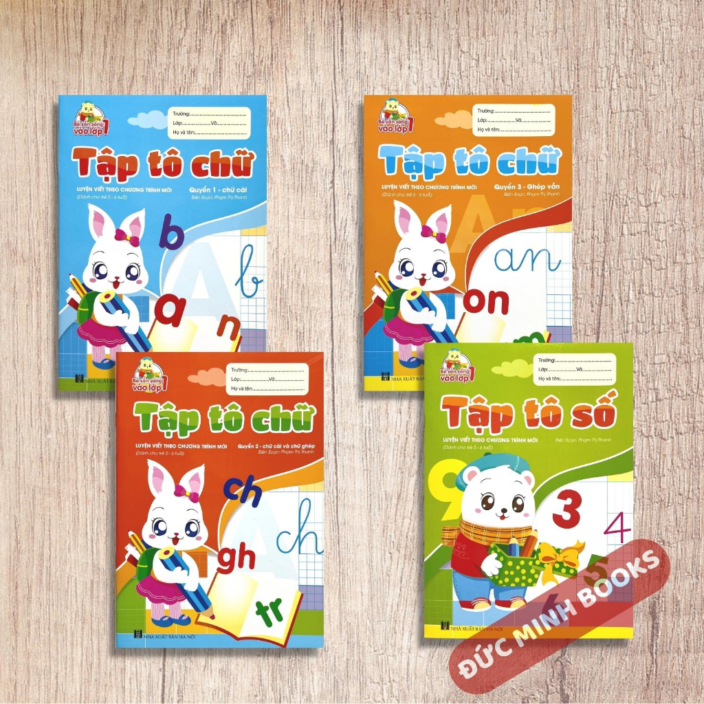 Sách - Bộ 8 Cuốn Bé Tập Tô, Tập Viết Chữ Dành Cho Trẻ Mẫu Giáo