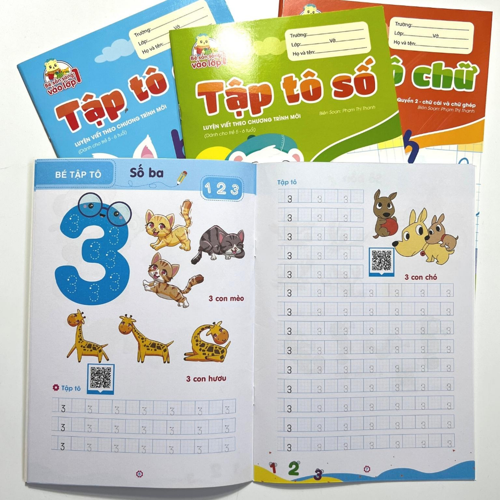 Sách - Bộ 8 Cuốn Bé Tập Tô, Tập Viết Chữ Dành Cho Trẻ Mẫu Giáo