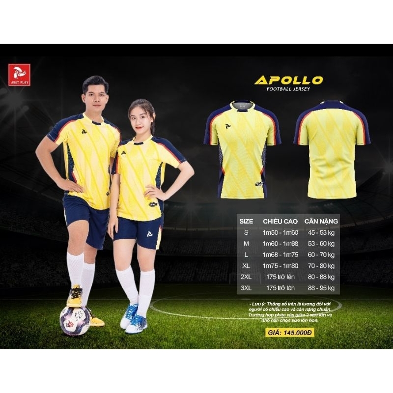 BỘ QUẦN ÁO BÓNG ĐÁ JUST PLAY APOLLO