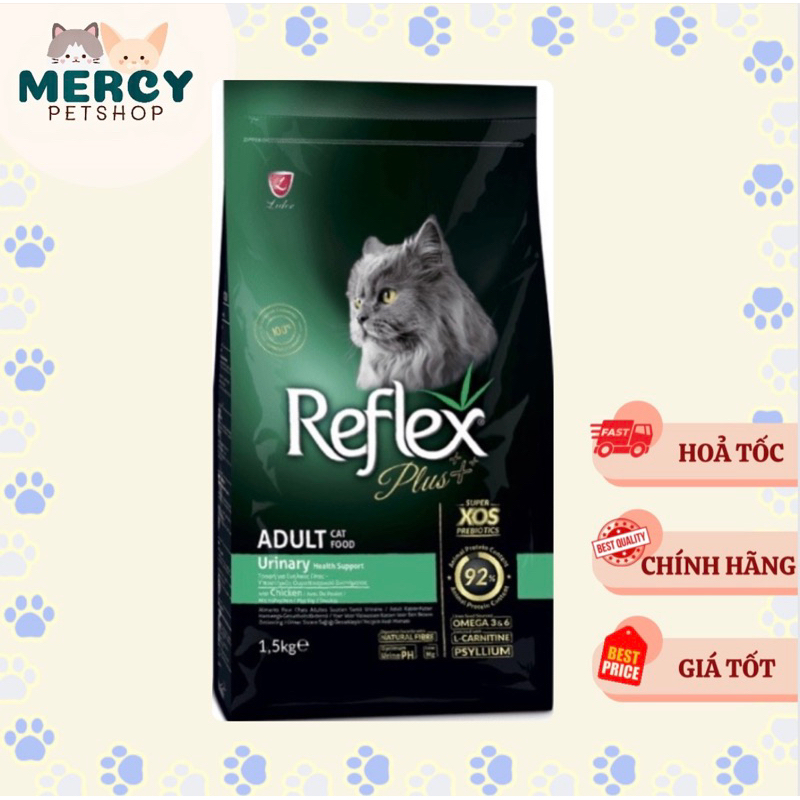 Hạt REFLEX URINARY hỗ trợ tiết niệu mèo sỏi thận túi 1,5kg thức ăn cao cấp cho mèo