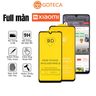 Kính cường lực Xiaomi 12T Mi 11lite Note 12 Pro Note 12 Note 11 Note 7 Note 8 Note 10 -Full màn hình-9D-9H  [sale]