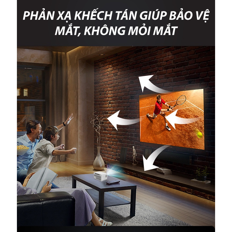 Máy Chiếu Mini KAW K650 Plus Chính Hãng Độ Sáng Cao 4K Full HD Kết Nối Đa Dạng Thiết Bị Qua Bluetooth, HDMI, WiFi