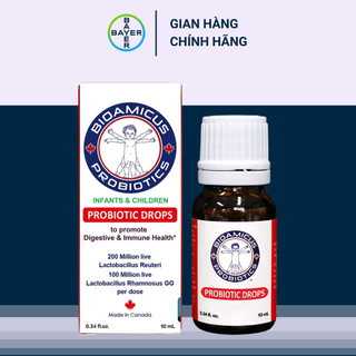 Men Vi Sinh Bioamicus Probiotic Drops Giúp Bé Hết Táo Bón Tiêu Chảy Phân Sống Lọ 10ml