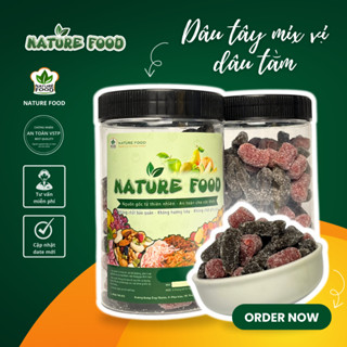 [HỘP 500GR] KẸO DÂU TÂY MIX KẸO DÂU TẰM NATURE FOOD