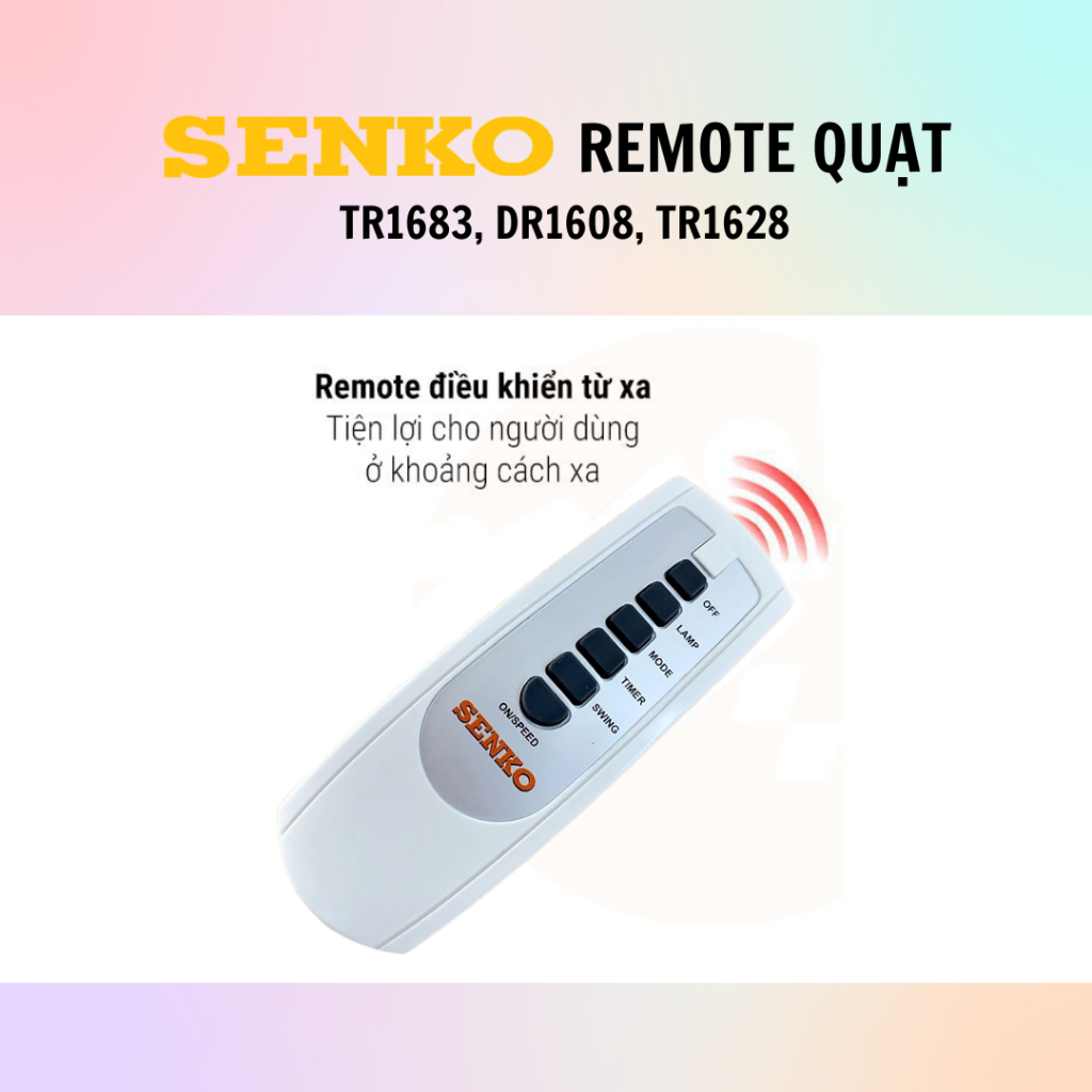 Remote điều khiển quạt Senko mã TR1683, DR1608, TR1628 - 100% chính hãng