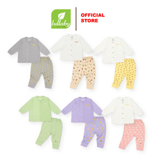 Bộ Quần Áo Dài Tay Thu Đông Lullaby Cài Giữa Sơ Sinh NH381M- Hàng Chính Hãng