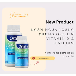 Viên uống bổ sung Canxi và Vitamin D3 cho mẹ bầu Ostelin Calcium & Vitamin D3 130 viên Úc