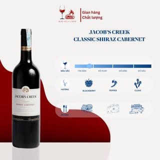 Rượu vang jacob's creek classic shiraz carbernet 2019 nồng độ alc 13.9% 750ml không kèm hộp