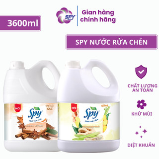 Nước rửa chén bát SPY thiên nhiên 3600ml hương Quế, hương Gừng Sả thơm dịu nhẹ