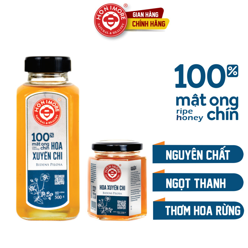 Mật ong rừng nguyên chất Honimore Hoa Xuyến chi hũ 110g/hũ