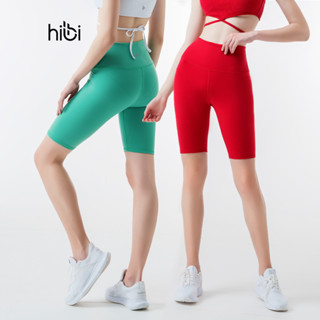 Quần Đùi Tập Yoga Gym Luxury Hibi Sports QS204, Kiểu Trơn, Lưng Cao Tôn Dáng, Hi Fabric