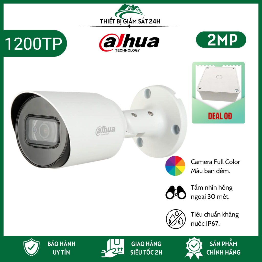 Camera analog Dahua HFW 1200TP 2.0Megapixels dạng thân sắt chính hãng