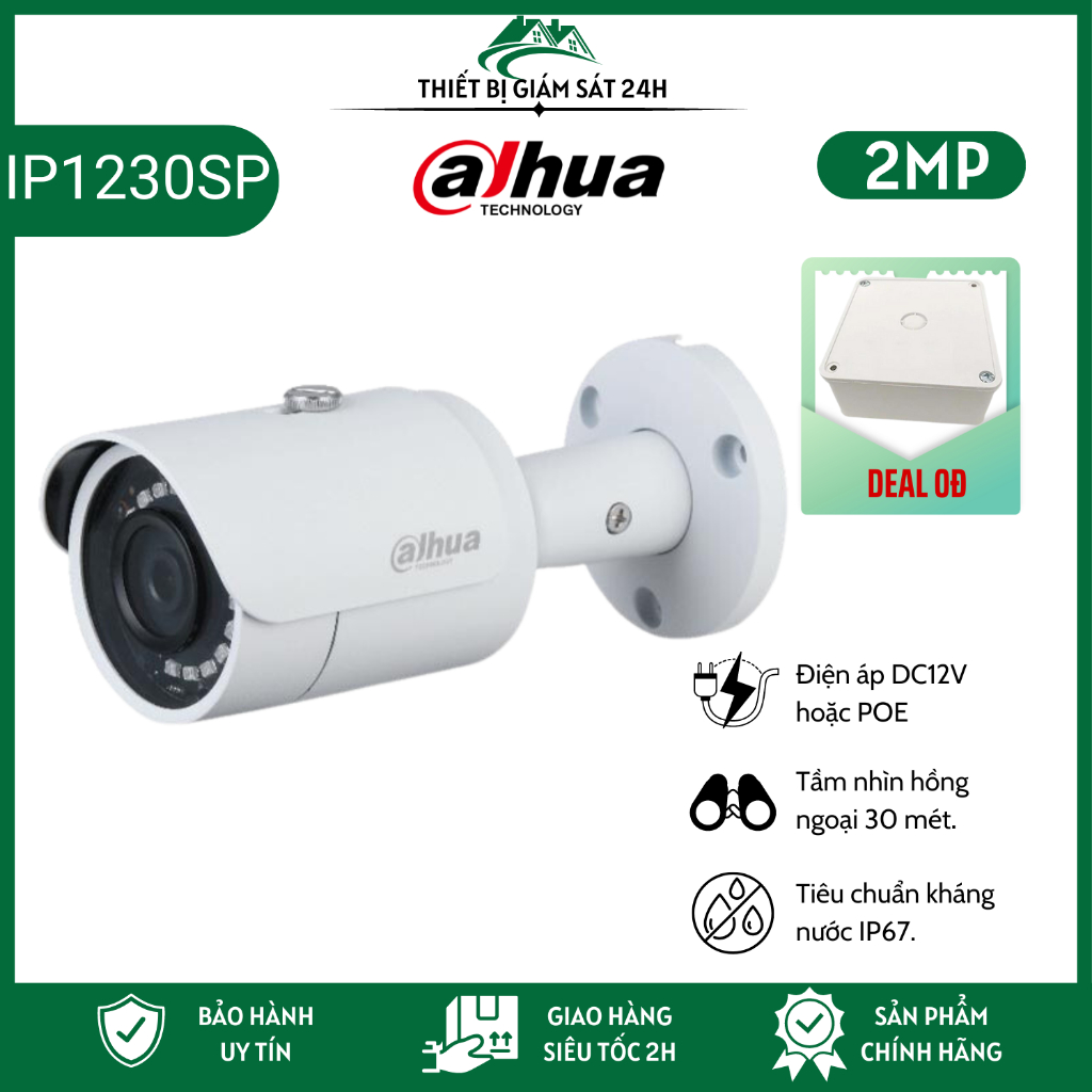 Camera IP Dahua IPC-HFW 1230SP-S4 Camera thân