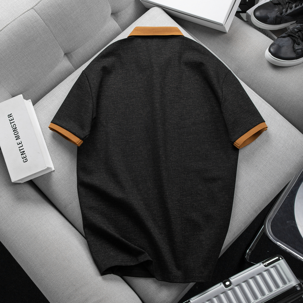 BIGSIZE NAM 80-140KG POLO CỔ NÂU KIM TUYẾN PL021 2BIG NAVY STAR