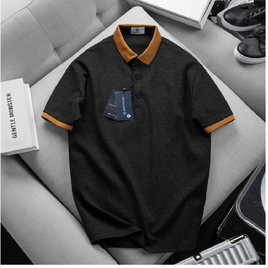 BIGSIZE NAM 80-140KG POLO CỔ NÂU KIM TUYẾN PL021 2BIG NAVY STAR