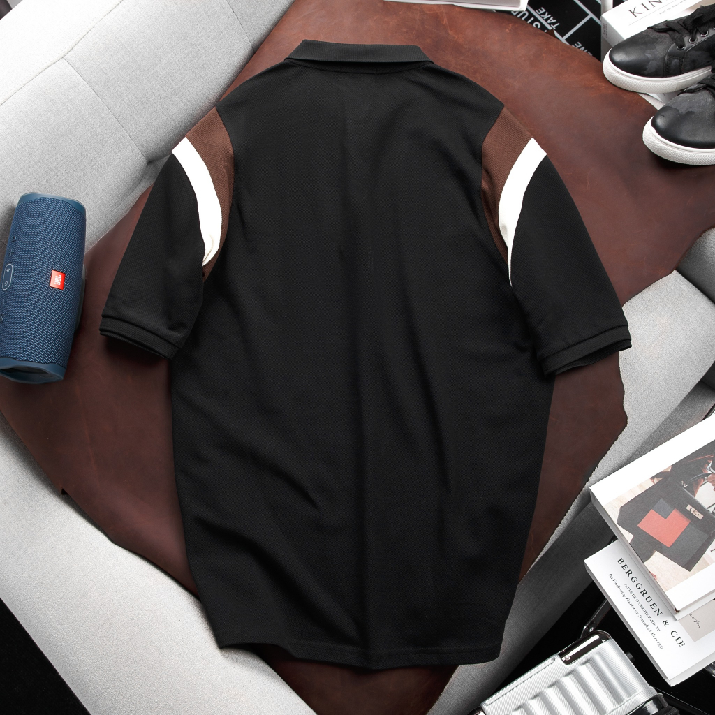 BIGSIZE NAM 80-140KG POLO ĐEN PHỐI NÂU TRẮNG 2BIG NAVY STAR