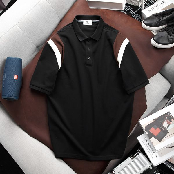 BIGSIZE NAM 80-140KG POLO ĐEN PHỐI NÂU TRẮNG 2BIG NAVY STAR